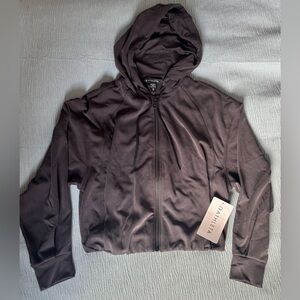 Athleta Black Seasoft Bubble Hem Full Zip Hoodie Size XS